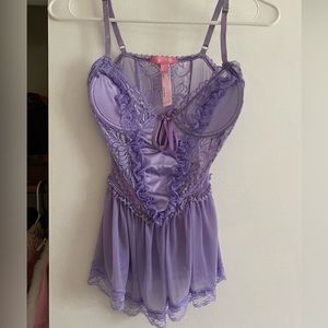 Spoiled But Not Rotten purple lace teddy